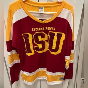 Iowa state University Collegiate Victorias Secret Pink hockey long sleeve